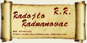 Radojlo Radmanovac vizit kartica